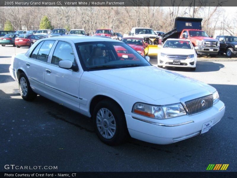 Vibrant White / Medium Parchment 2005 Mercury Grand Marquis GS