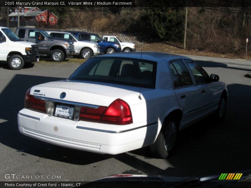 Vibrant White / Medium Parchment 2005 Mercury Grand Marquis GS