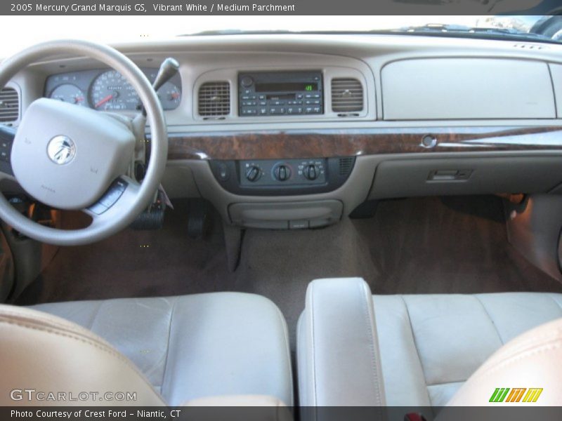Vibrant White / Medium Parchment 2005 Mercury Grand Marquis GS