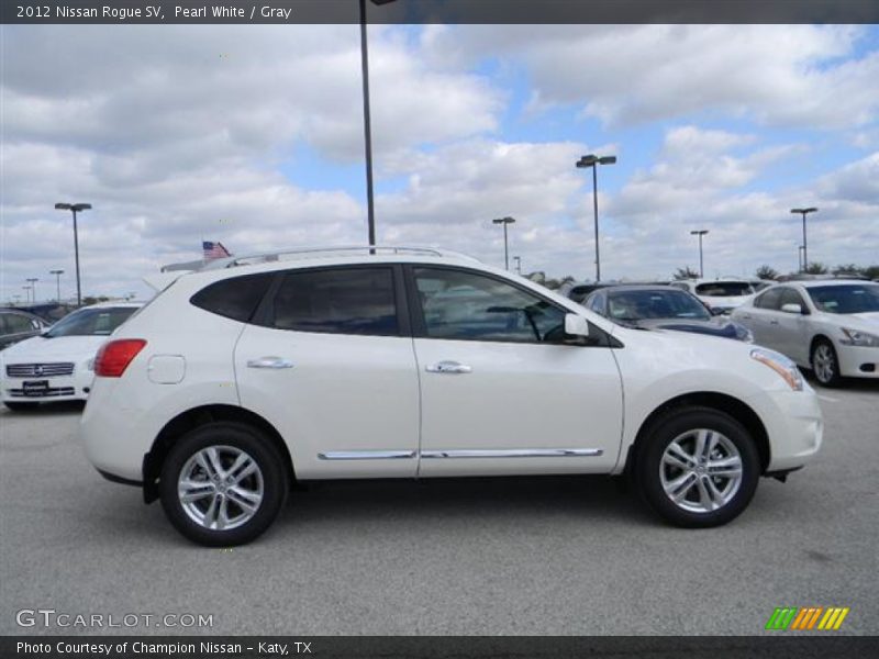 Pearl White / Gray 2012 Nissan Rogue SV