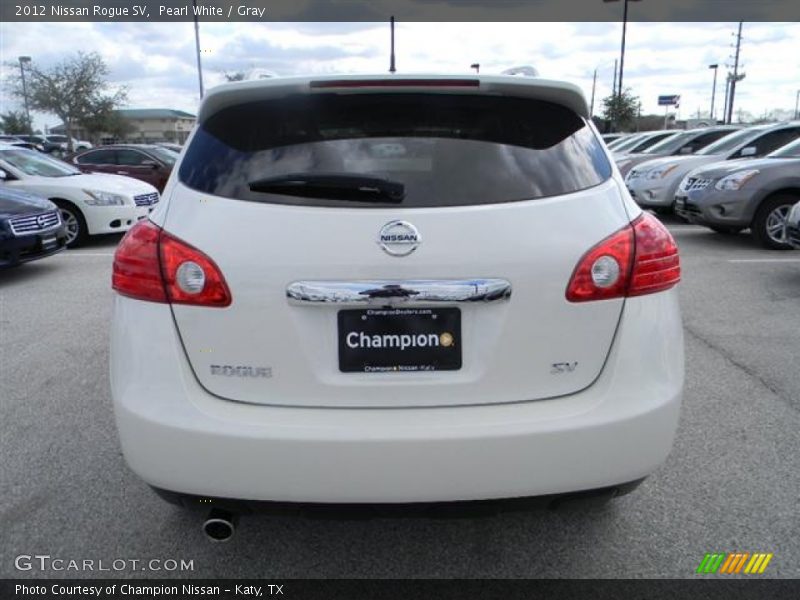 Pearl White / Gray 2012 Nissan Rogue SV