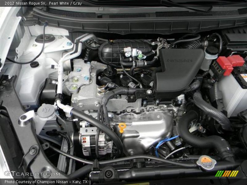 Pearl White / Gray 2012 Nissan Rogue SV