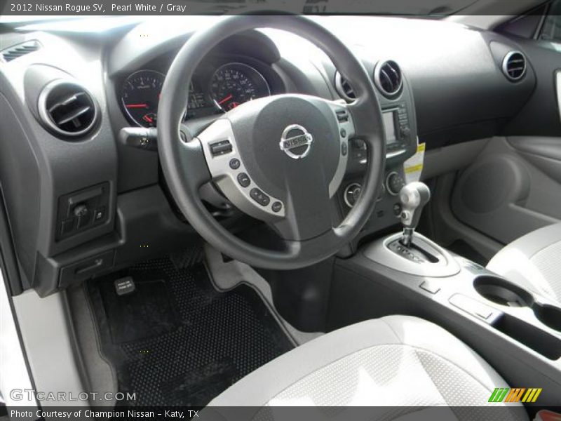 Pearl White / Gray 2012 Nissan Rogue SV