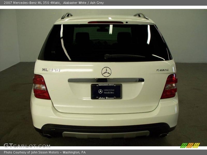 Alabaster White / Ash Grey 2007 Mercedes-Benz ML 350 4Matic