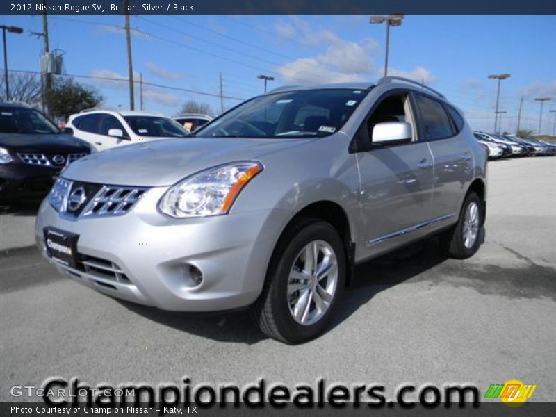 Brilliant Silver / Black 2012 Nissan Rogue SV