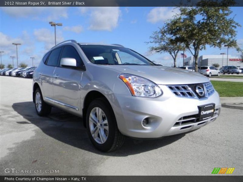 Brilliant Silver / Black 2012 Nissan Rogue SV