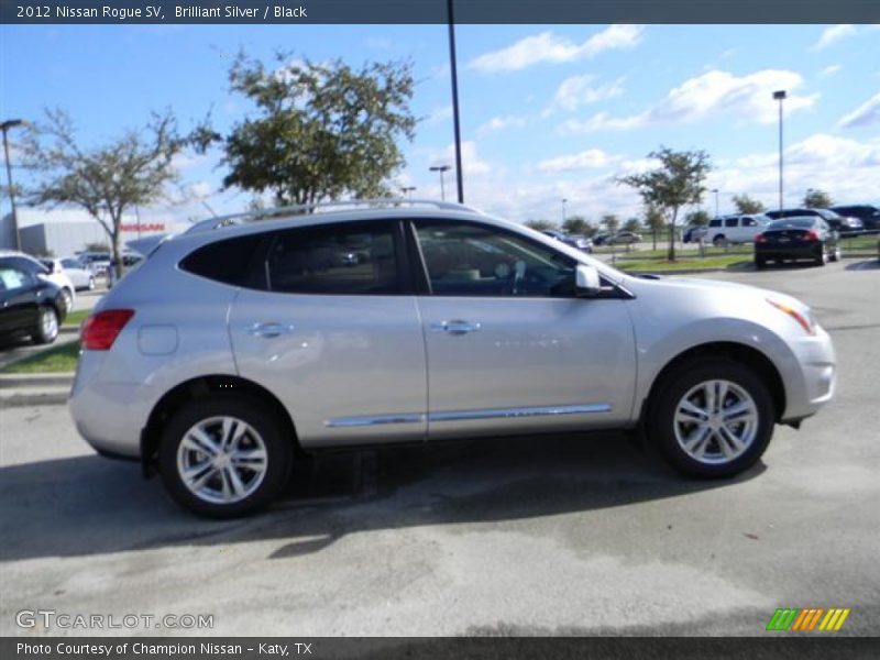 Brilliant Silver / Black 2012 Nissan Rogue SV