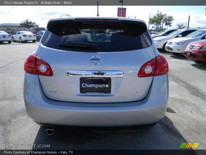 Brilliant Silver / Black 2012 Nissan Rogue SV