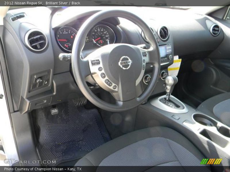 Brilliant Silver / Black 2012 Nissan Rogue SV