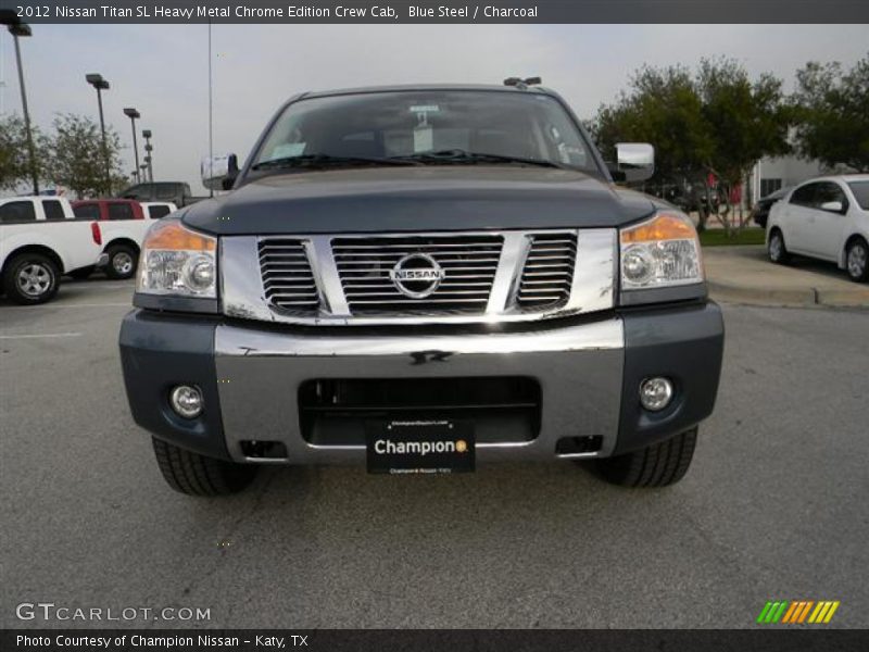 Blue Steel / Charcoal 2012 Nissan Titan SL Heavy Metal Chrome Edition Crew Cab