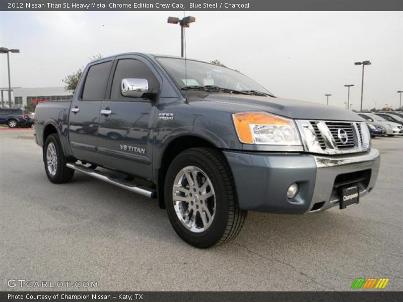 Front 3/4 View of 2012 Titan SL Heavy Metal Chrome Edition Crew Cab