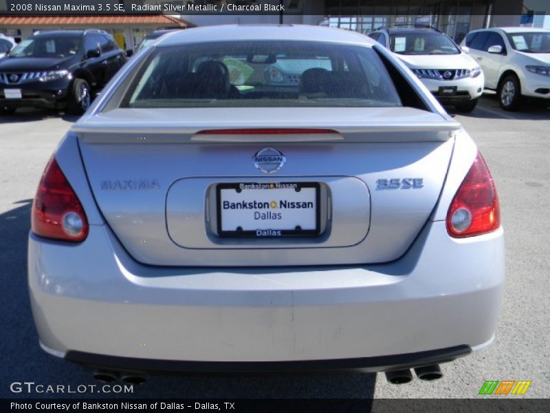 Radiant Silver Metallic / Charcoal Black 2008 Nissan Maxima 3.5 SE