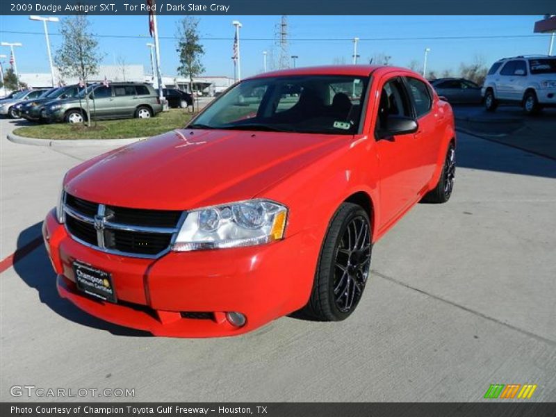 Tor Red / Dark Slate Gray 2009 Dodge Avenger SXT