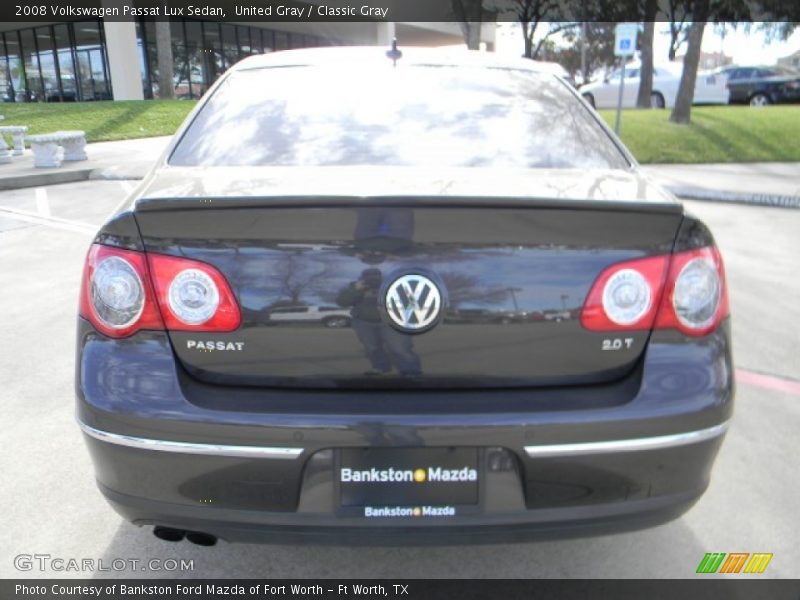 United Gray / Classic Gray 2008 Volkswagen Passat Lux Sedan