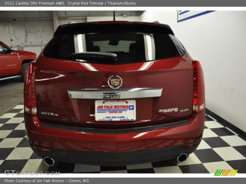 Crystal Red Tintcoat / Titanium/Ebony 2012 Cadillac SRX Premium AWD