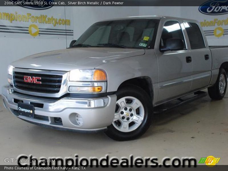 Silver Birch Metallic / Dark Pewter 2006 GMC Sierra 1500 SL Crew Cab