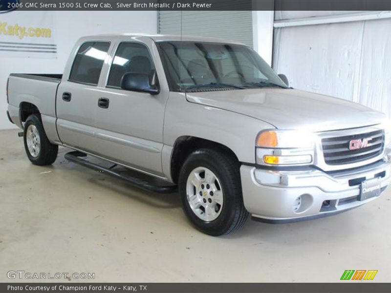 Silver Birch Metallic / Dark Pewter 2006 GMC Sierra 1500 SL Crew Cab