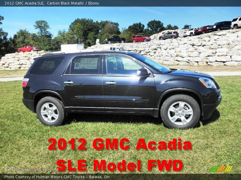 Carbon Black Metallic / Ebony 2012 GMC Acadia SLE