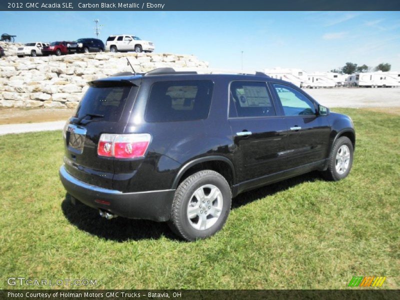 Carbon Black Metallic / Ebony 2012 GMC Acadia SLE