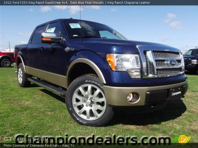 Dark Blue Pearl Metallic / King Ranch Chaparral Leather 2012 Ford F150 King Ranch SuperCrew 4x4