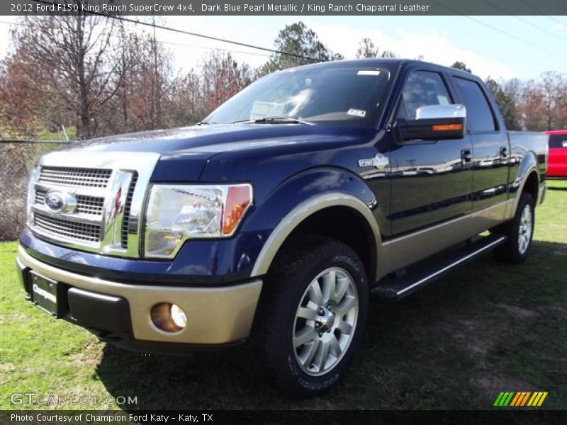 Dark Blue Pearl Metallic / King Ranch Chaparral Leather 2012 Ford F150 King Ranch SuperCrew 4x4