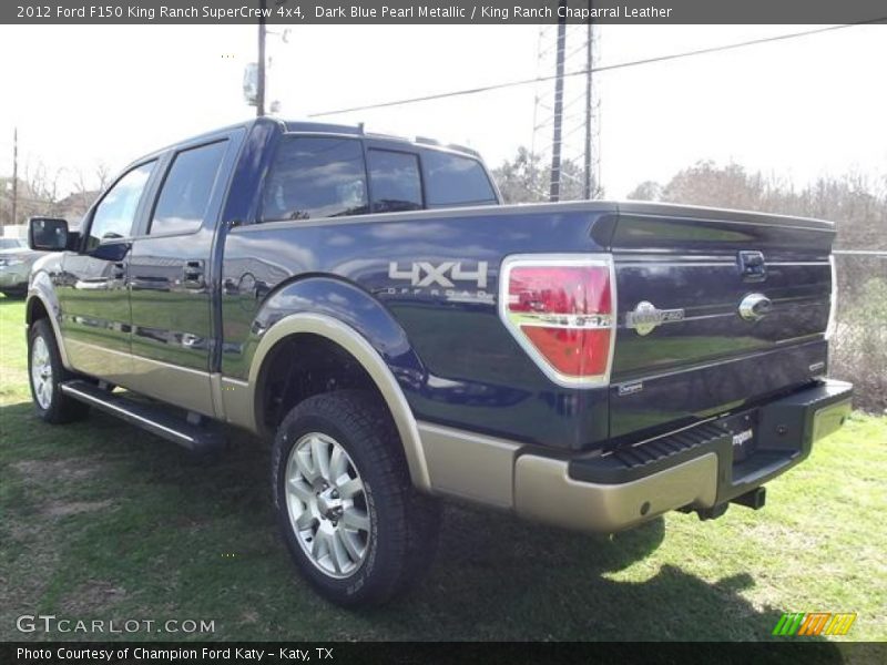 Dark Blue Pearl Metallic / King Ranch Chaparral Leather 2012 Ford F150 King Ranch SuperCrew 4x4