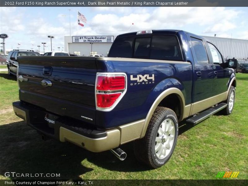 Dark Blue Pearl Metallic / King Ranch Chaparral Leather 2012 Ford F150 King Ranch SuperCrew 4x4