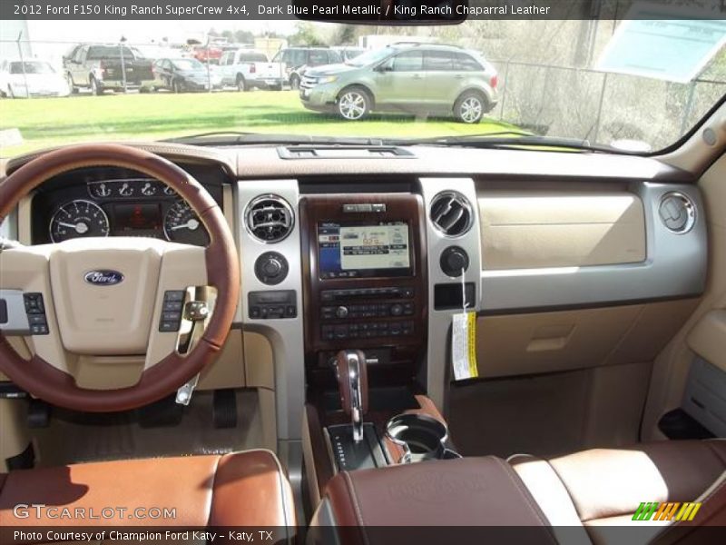 Dark Blue Pearl Metallic / King Ranch Chaparral Leather 2012 Ford F150 King Ranch SuperCrew 4x4