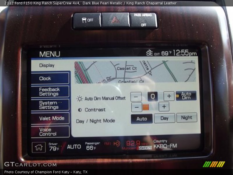 Dark Blue Pearl Metallic / King Ranch Chaparral Leather 2012 Ford F150 King Ranch SuperCrew 4x4