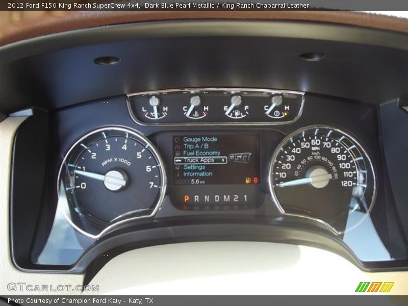 Dark Blue Pearl Metallic / King Ranch Chaparral Leather 2012 Ford F150 King Ranch SuperCrew 4x4