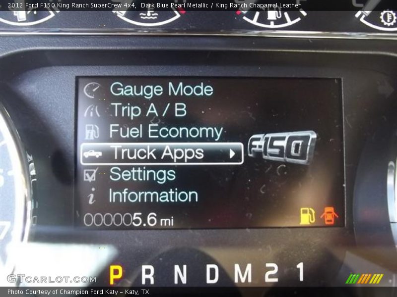 Dark Blue Pearl Metallic / King Ranch Chaparral Leather 2012 Ford F150 King Ranch SuperCrew 4x4