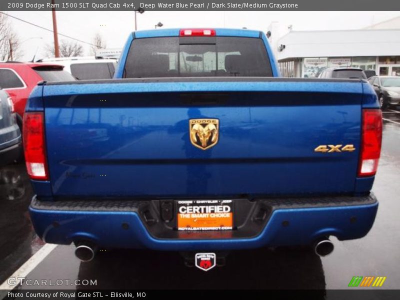 Deep Water Blue Pearl / Dark Slate/Medium Graystone 2009 Dodge Ram 1500 SLT Quad Cab 4x4