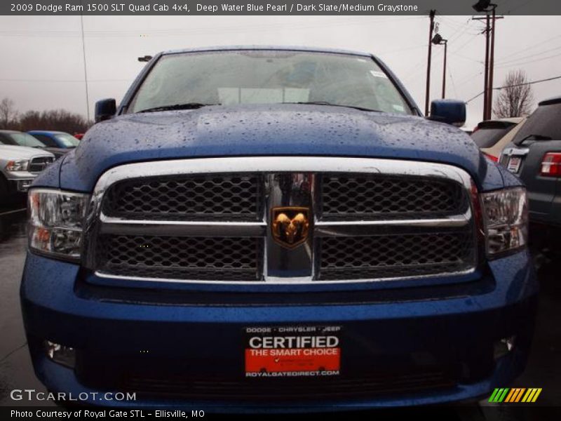 Deep Water Blue Pearl / Dark Slate/Medium Graystone 2009 Dodge Ram 1500 SLT Quad Cab 4x4