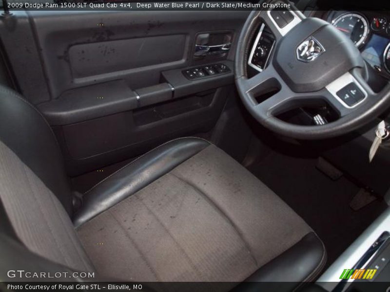 Deep Water Blue Pearl / Dark Slate/Medium Graystone 2009 Dodge Ram 1500 SLT Quad Cab 4x4