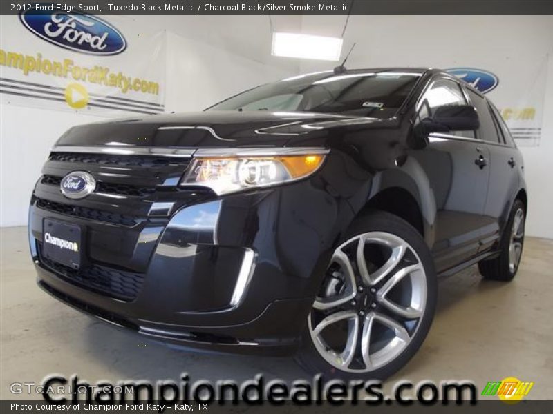 Tuxedo Black Metallic / Charcoal Black/Silver Smoke Metallic 2012 Ford Edge Sport