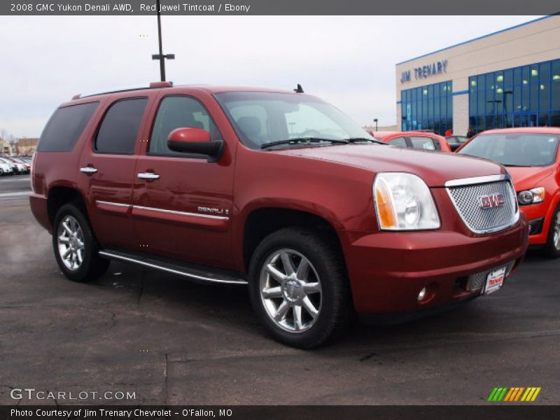 Red Jewel Tintcoat / Ebony 2008 GMC Yukon Denali AWD