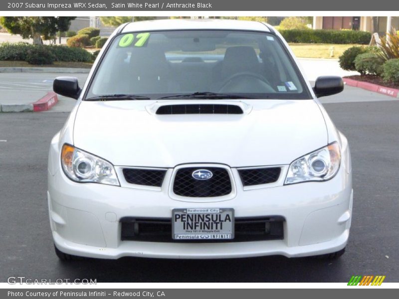 Satin White Pearl / Anthracite Black 2007 Subaru Impreza WRX Sedan
