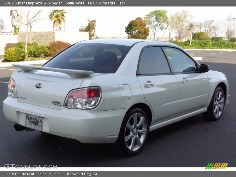 Satin White Pearl / Anthracite Black 2007 Subaru Impreza WRX Sedan