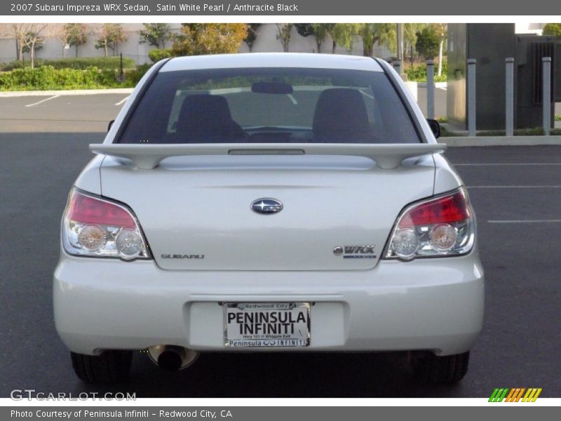 Satin White Pearl / Anthracite Black 2007 Subaru Impreza WRX Sedan