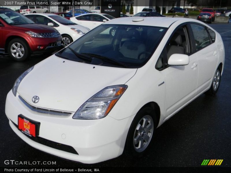 Super White / Dark Gray 2007 Toyota Prius Hybrid