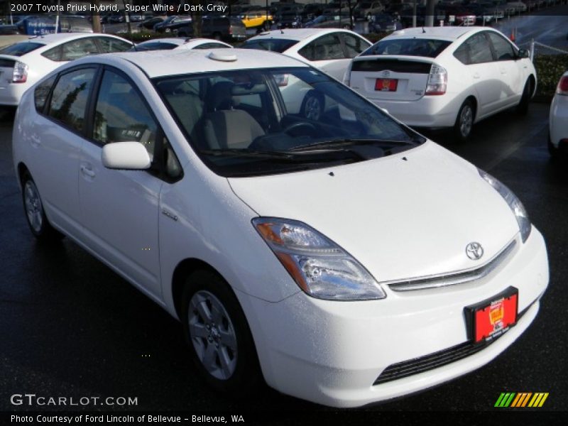 Super White / Dark Gray 2007 Toyota Prius Hybrid