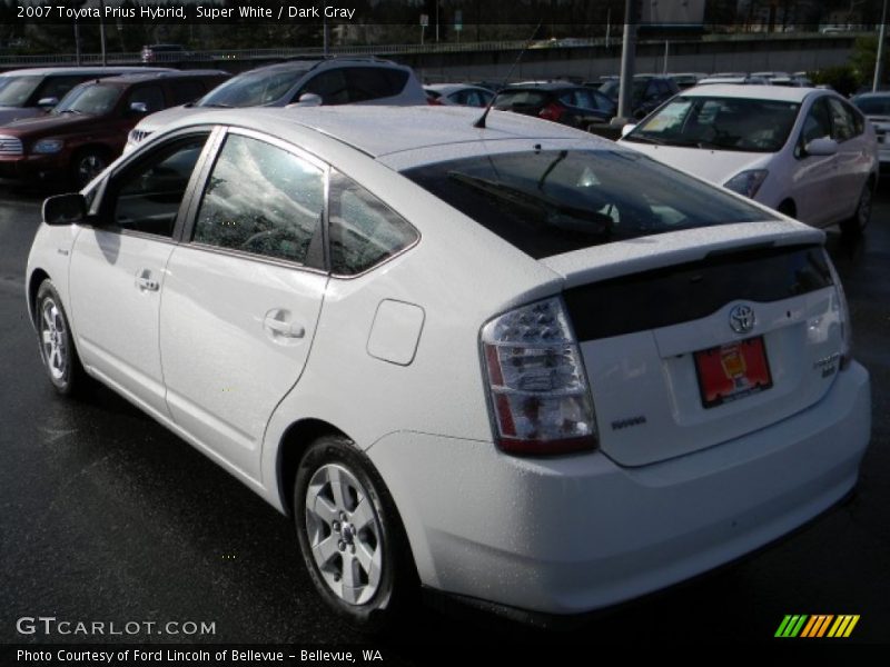 Super White / Dark Gray 2007 Toyota Prius Hybrid