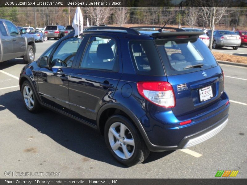 Deep Sea Blue Metallic / Black 2008 Suzuki SX4 Crossover AWD