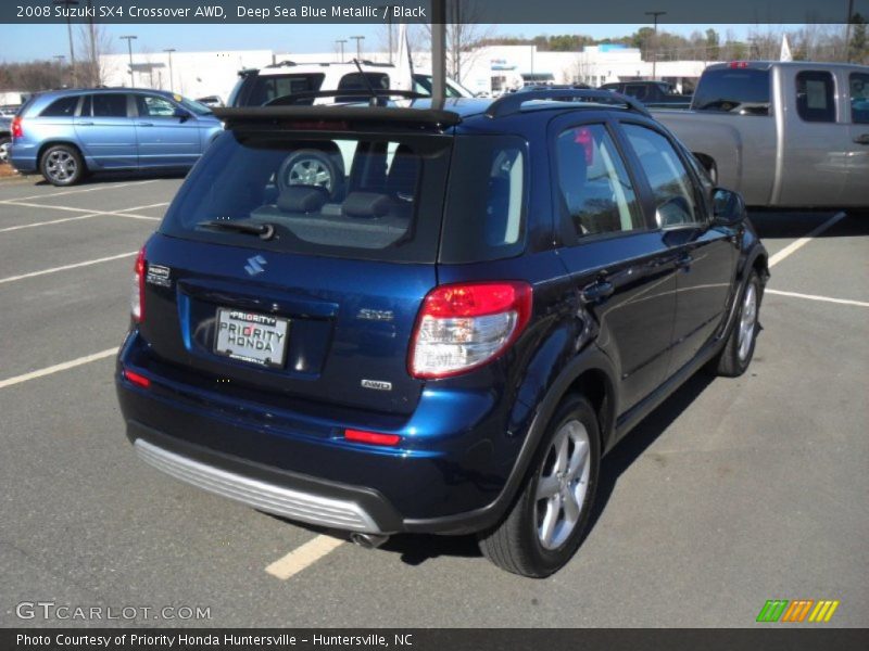 Deep Sea Blue Metallic / Black 2008 Suzuki SX4 Crossover AWD