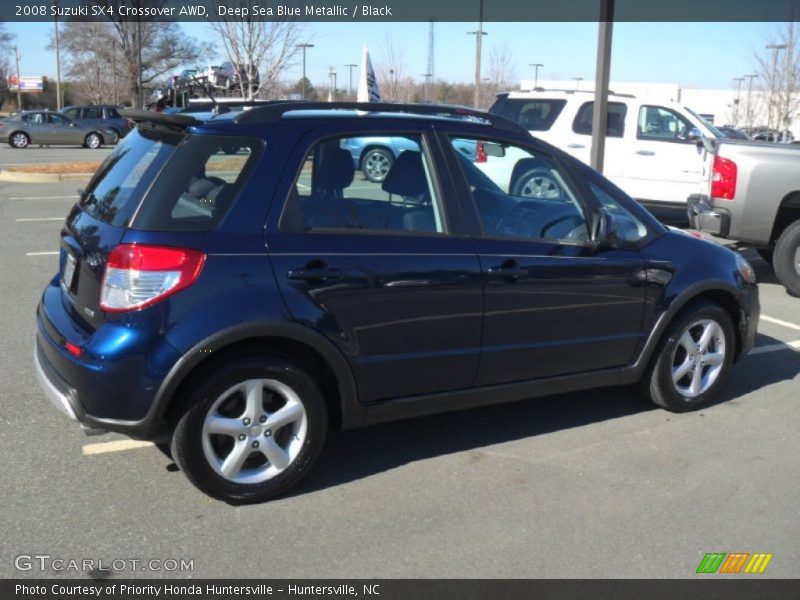 Deep Sea Blue Metallic / Black 2008 Suzuki SX4 Crossover AWD