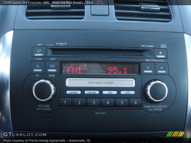 Deep Sea Blue Metallic / Black 2008 Suzuki SX4 Crossover AWD