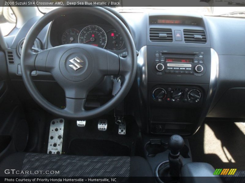Deep Sea Blue Metallic / Black 2008 Suzuki SX4 Crossover AWD