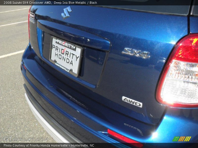 Deep Sea Blue Metallic / Black 2008 Suzuki SX4 Crossover AWD