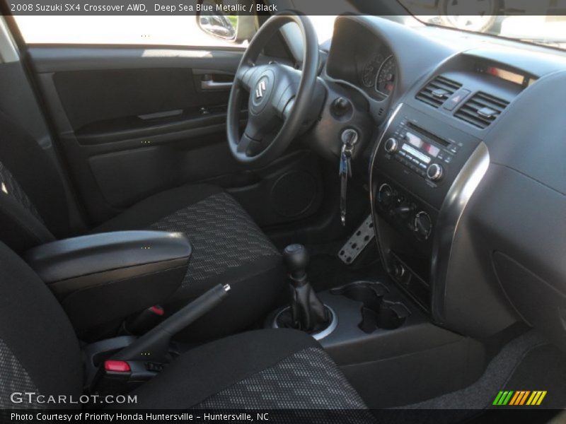 Deep Sea Blue Metallic / Black 2008 Suzuki SX4 Crossover AWD