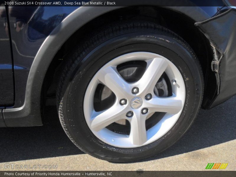 Deep Sea Blue Metallic / Black 2008 Suzuki SX4 Crossover AWD